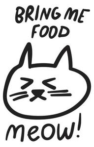 Ilustracja Bring me food Meow Angry cat face, Igor Levin