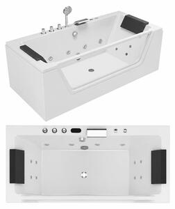 Wanna Łazienkowa Cannes z Hydromasażem 170 x 80 cm wolnostojąca Akrylowa Jacuzzi