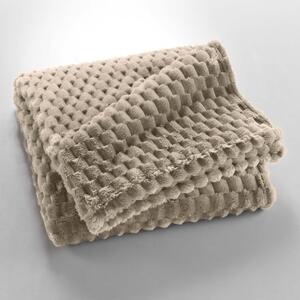 Szarobrązowy koc z mikfroflaneli 125x150 cm Mini Frosty – douceur d'intérieur