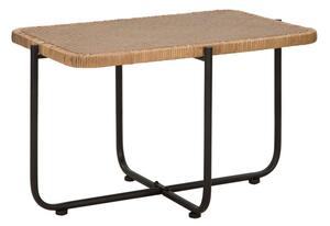 Czarno-naturalny rattanowy stolik 55x75 cm Cebu – Mauro Ferretti