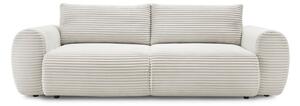 Kremowa sztruksowa rozkładana sofa 257 cm Lucien – Bobochic Paris
