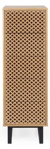 Komoda z drewna brzozowego Woodman Mora Narrow Diamond Print