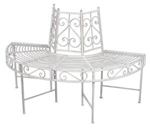 Biała metalowa ławka ogrodowa Varda – Garden Pleasure