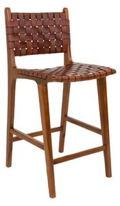 Brązowy hoker z drewna tekowego 101 cm Perugia – House Nordic