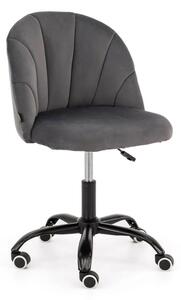 EMWOmeble Krzesło obrotowe OF-500 szary welur, noga czarna