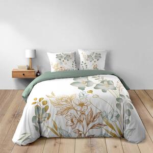 Biało-zielona bawełniana pościel dwuosobowa 240x220 cm Lolita – douceur d'intérieur