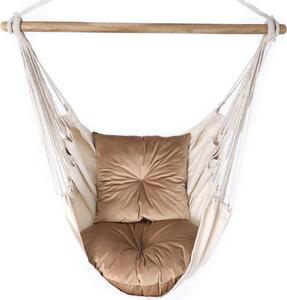 Love Gifts® Fotel wiszcy z 2 poduszkami i zestawem haków sufitowych 130/100 cm - udwig 150 kg, fotel wiszcy dla dorosych i dzieci, zawieszenie fotela wiszcego do wntrz