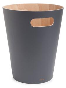 Ciemnoszary biurowy kosz na śmieci 7,5 l Woodrow – Umbra