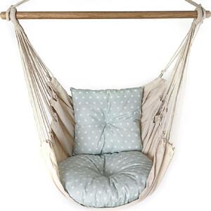 Love Gifts® Fotel wiszcy z 2 poduszkami i zestawem haków sufitowych 130/100 cm - udwig 150 kg, fotel wiszcy dla dorosych i dzieci, zawieszenie fotela wiszcego do wntrz