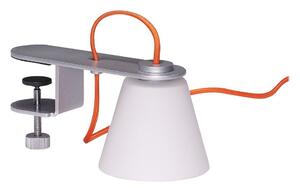 Szara lampa stołowa ze szklanym kloszem (wysokość 23 cm) Lure – Hübsch
