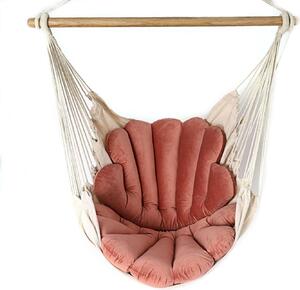 Love Gifts® Fotel wiszcy z 2 poduszkami w ksztacie muszli i zestawem haków sufitowych 130/100 cm - nono 150 kg, fotel wiszcy dla dorosych i dzieci, siedzisko wiszce