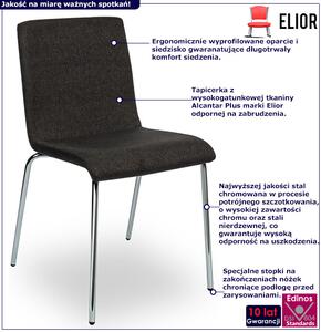 Chromowane krzesło sztaplowane tapicerowane - Edia