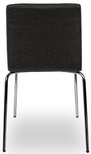 Chromowane krzesło sztaplowane tapicerowane - Edia