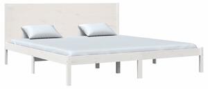 Białe dwuosobowe łóżko drewniane 200x200 - Gunar 6X