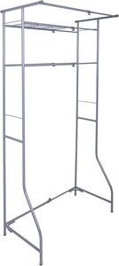 Metalowy regał łazienkowy nad pralką FIXANO 170x60-90 cm, szary