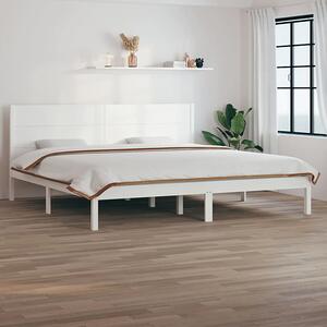 Białe dwuosobowe łóżko drewniane 200x200 - Gunar 6X