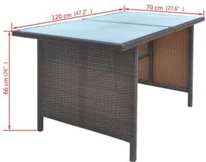 Zestaw Mebli Ogrodowych Komplet Wypoczynkowy Z Poduszkami 6-Częściowy Brązowy Rattan Na Taras Balkon Ogród