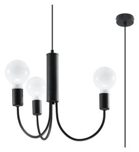 Czarna lampa wisząca ø 45 cm Karim – Sollux