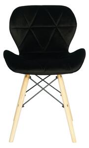 Czarne krzesło MATIAS VELVET