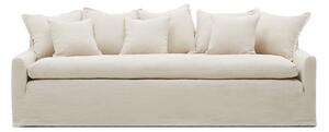 Beżowa lniana sofa 230 cm Zenira – Kave Home