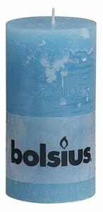 Bolsius Rustykalne świece, 130 x 68 mm, błękitne, 6 szt