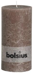 Bolsius Rustykalne świece pieńkowe, 200x100 mm, taupe, 4 sztuki
