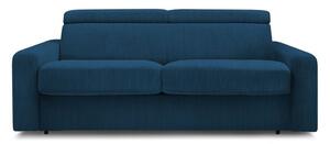 Ciemnoniebieska sztruksowa rozkładana sofa 195 cm Monaco – Bobochic Paris