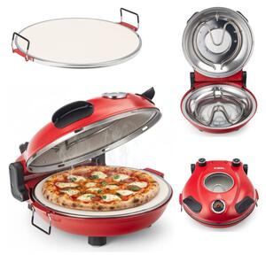 Piec do pizzy piecyk COI +kamień 420° przenośny 1200W pizza mocny szyba