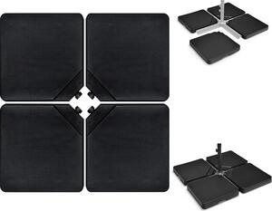 KOMFOTTEU 4 SZT. Stojak na parasol, stojak na parasol wypeniany piaskiem/wod, stojak na parasol na pla, do ogrodu, na balkon (model 2)