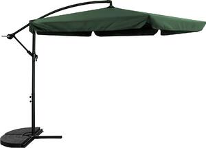 Aga Parasol ogrodowy Cantilever 300 cm Ciemnozielony