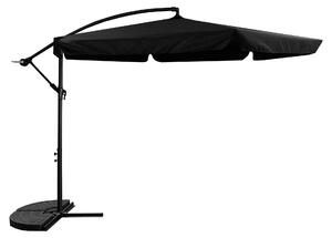 Parasol ogrodowy skadany z regulacj 300 cm 3 m czarny