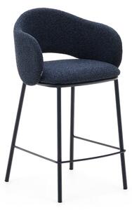 Ciemnoniebieski hoker (wysokość siedziska 65 cm) Maina – Kave Home