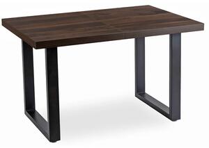 Stół Prostokątny Rozkładany TOMAS 130-230 cm Orzech/Czarny do Jadalni Loft