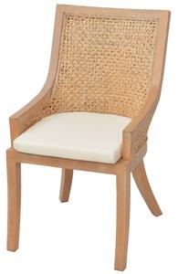 Krzesła stołowe, 6 szt., rattan i lite drewno mango