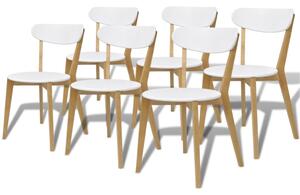 Krzesła do jadalni z MDF i drewna brzozowego, 6 szt