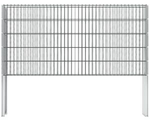 Ogrodzenie gabionowe 2D, stal, 2,008x1,03 m, 2 m, szare