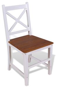 Krzesła do jadalni, 6 szt, lite drewno tekowe i mahoniowe