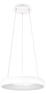 Biała lampa wisząca LED ze ściemniaczem i metalowym kloszem ø 46 cm Cardona – Trio