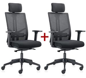 Krzesło biurowe WATT 1+1 GRATIS, czarny
