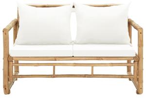2-osobowa sofa ogrodowa z poduszkami, bambus