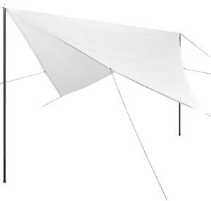 Żagiel przeciwsłoneczny ze słupkami, HDPE, 3 x 3 m, biały
