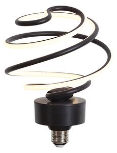 Żarówka dekoracyjna LED E27 Czarna Spiralna 6W 370 lm 3000K