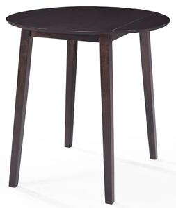 Stół barowy i 4 krzesła, lite drewno, ciemnobrązowe