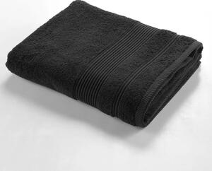 Czarny bawełniany ręcznik kąpielowy frotte 90x150 cm Tendresse – douceur d'intérieur