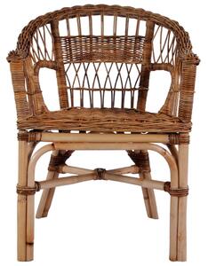 Krzesła ogrodowe, 4 szt., naturalny rattan, brązowe