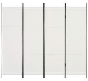 Parawan 4-panelowy, biały, 200 x 180 cm