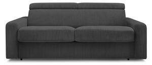 Ciemnoszara sztruksowa rozkładana sofa 195 cm Monaco – Bobochic Paris