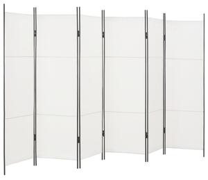 Parawan 6-panelowy, biały, 300 x 180 cm