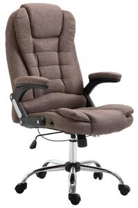 Krzesło biurowe, brązowe, poliester