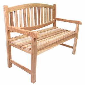 Teakowa ławka ogrodowa Bradford 2-osobowa, 120 cm, drewno